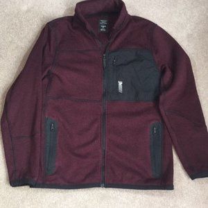American Eagle NWOT burgundry fleece jacket